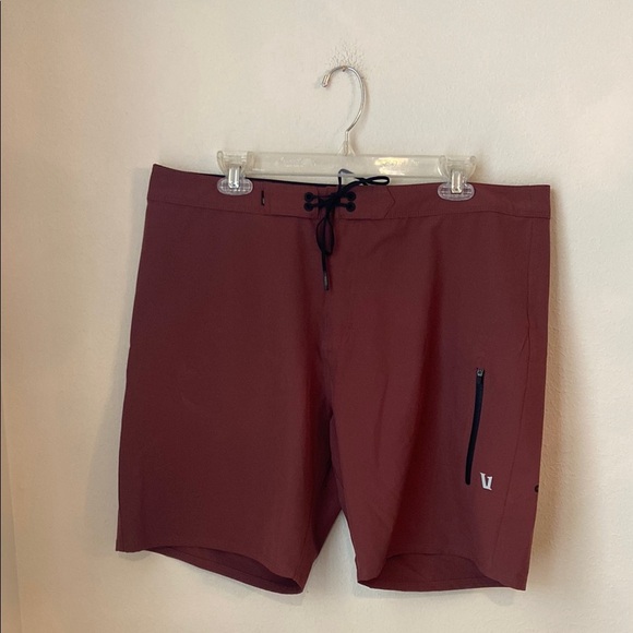 Vuori Maroon Infinity Boardshorts - Picture 1 of 4